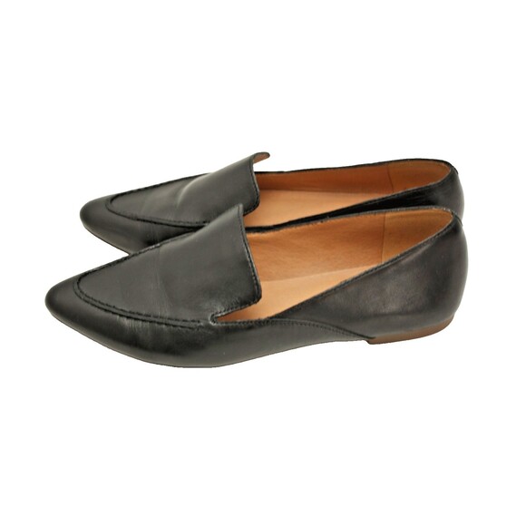 Madewell Frances Loafers Shoes Womens sz 7.5 Black Leather Pointed Toe - Picture 3 of 9